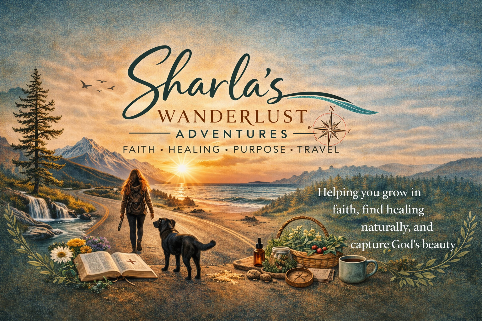 Sharla's Wanderlust Adventures Christian travel blog featuring faith, natural healing, women's conferences, and outdoor adventures