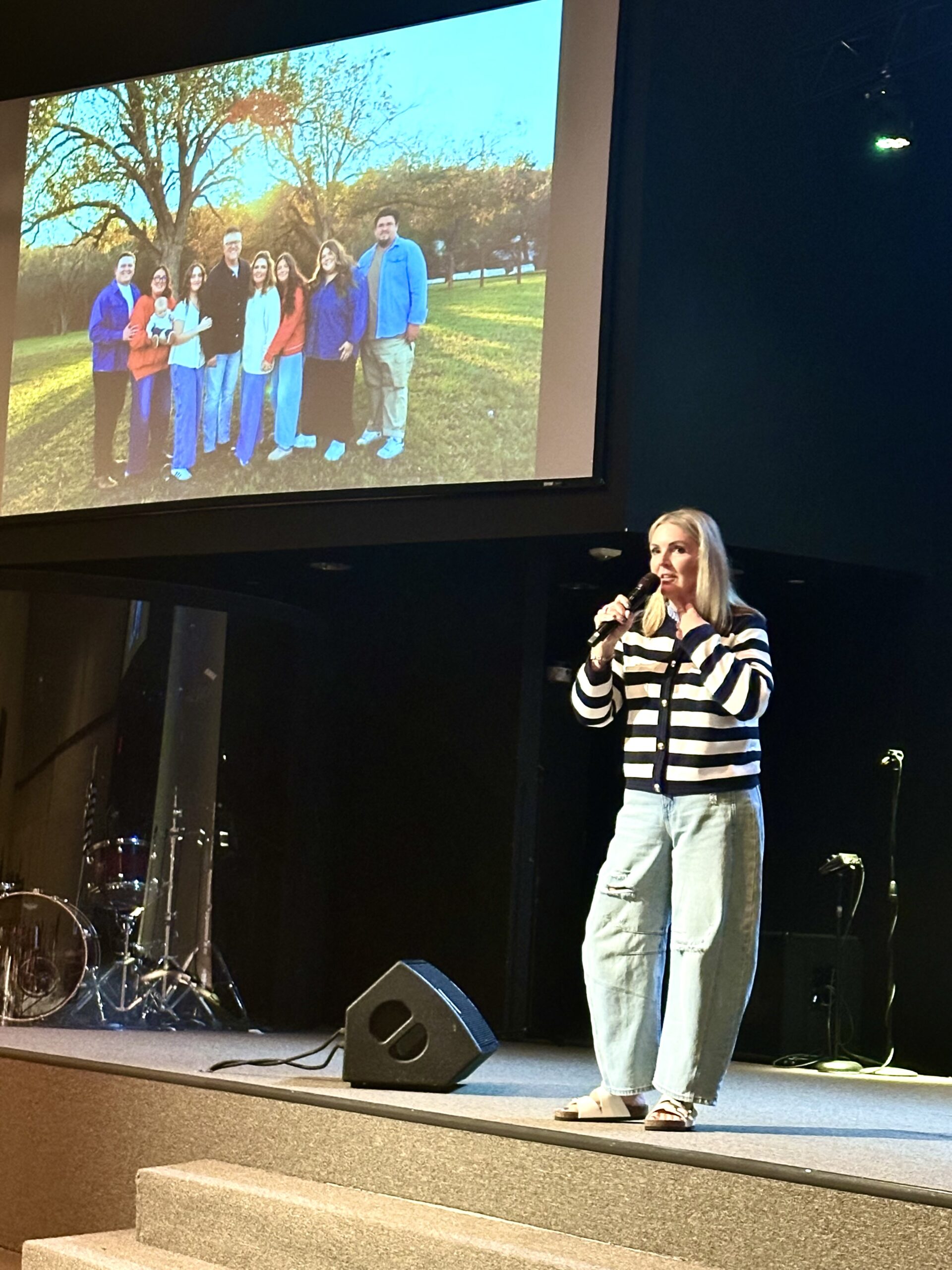 Bloom Conference Guest Speaker Guest speaker sharing her testimony and biblical encouragement during a Bloom Conference session.