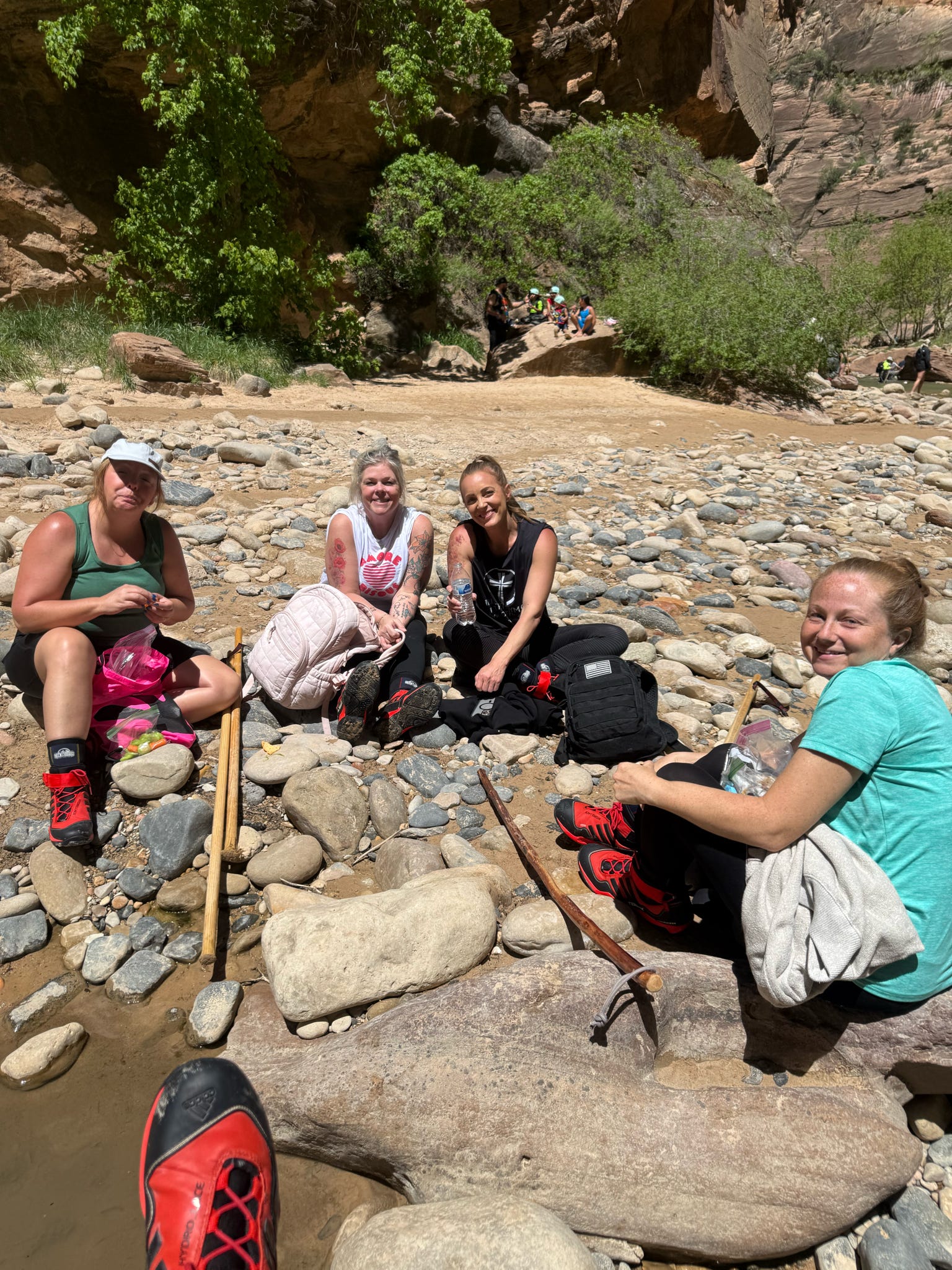 Zion Narrows Hike Rest Stop