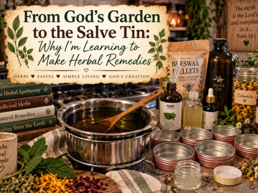 🌿 From God’s Garden to the Salve Tin: Why I’m Learning to Make Herbal Remedies 🌿 From God’s Garden to the Salve Tin: Why I’m Learning to Make Herbal Remedies